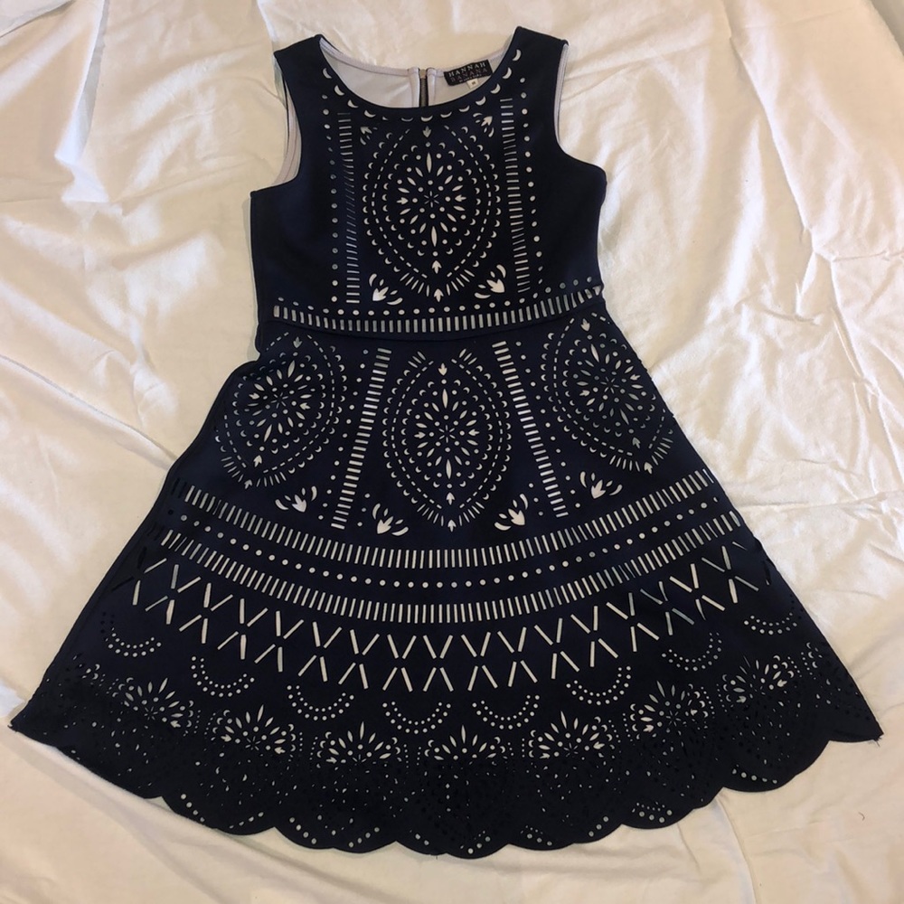 Sleeveless Navy Dress